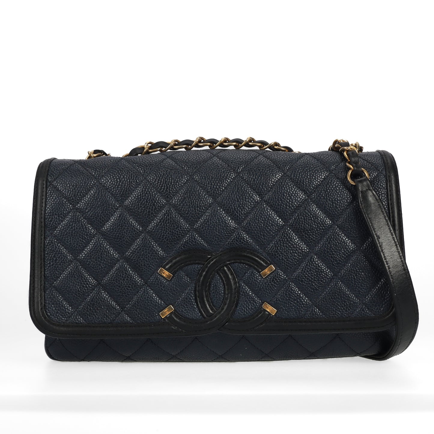 Pre-Owned Chanel navy caviar crossbody bag 94305139