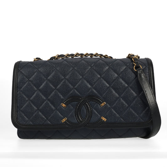 Pre-Owned Chanel navy caviar crossbody bag 94305139