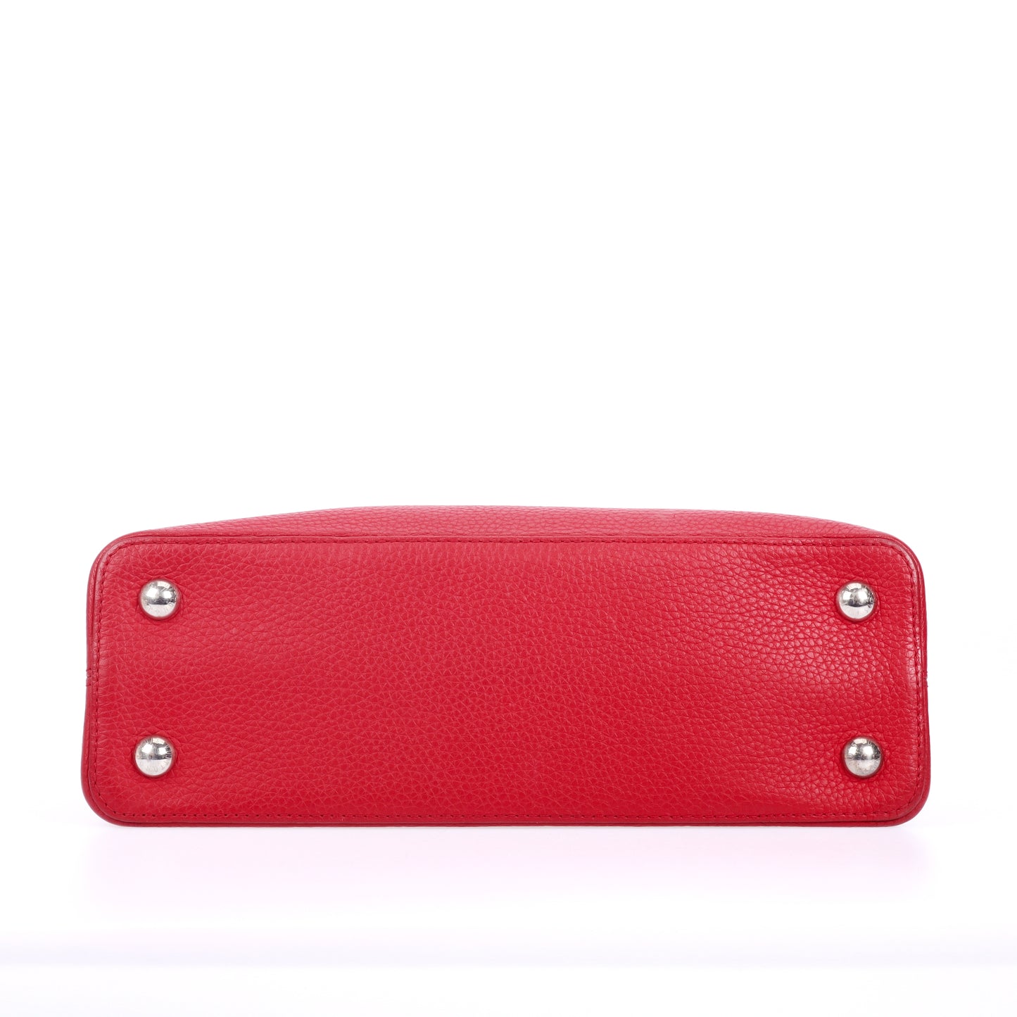 Pre-Owned Louis Vuitton Capucines BB Red Taurillon Calfskin Leather Shoulder Bag 96382537