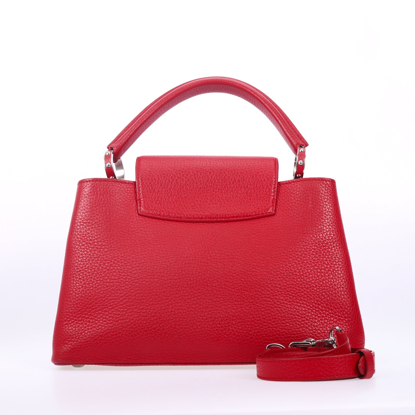 Pre-Owned Louis Vuitton Capucines BB Red Taurillon Calfskin Leather Shoulder Bag 96382537