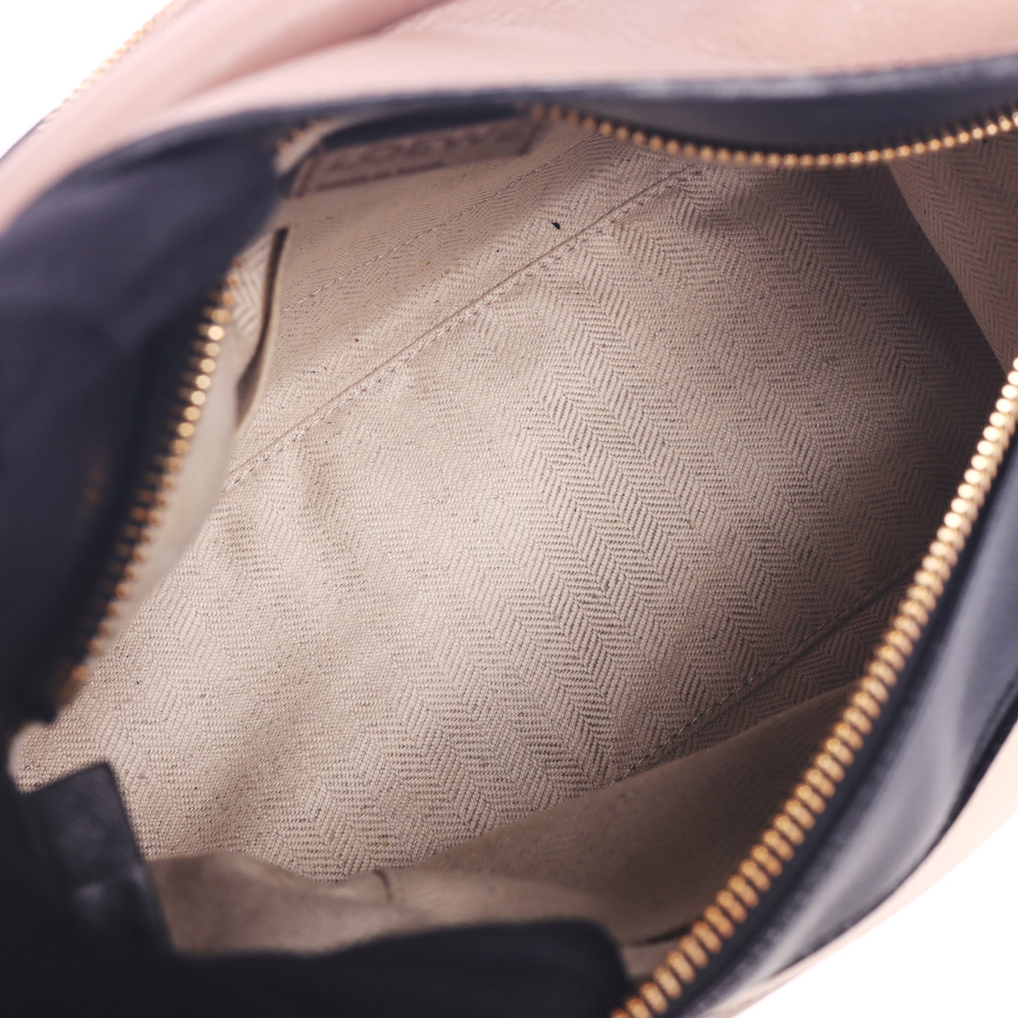 Pre-Owned LOEWE Puzzle Small Brown Beige Calfskin Leather Shoulder Bag 97235720