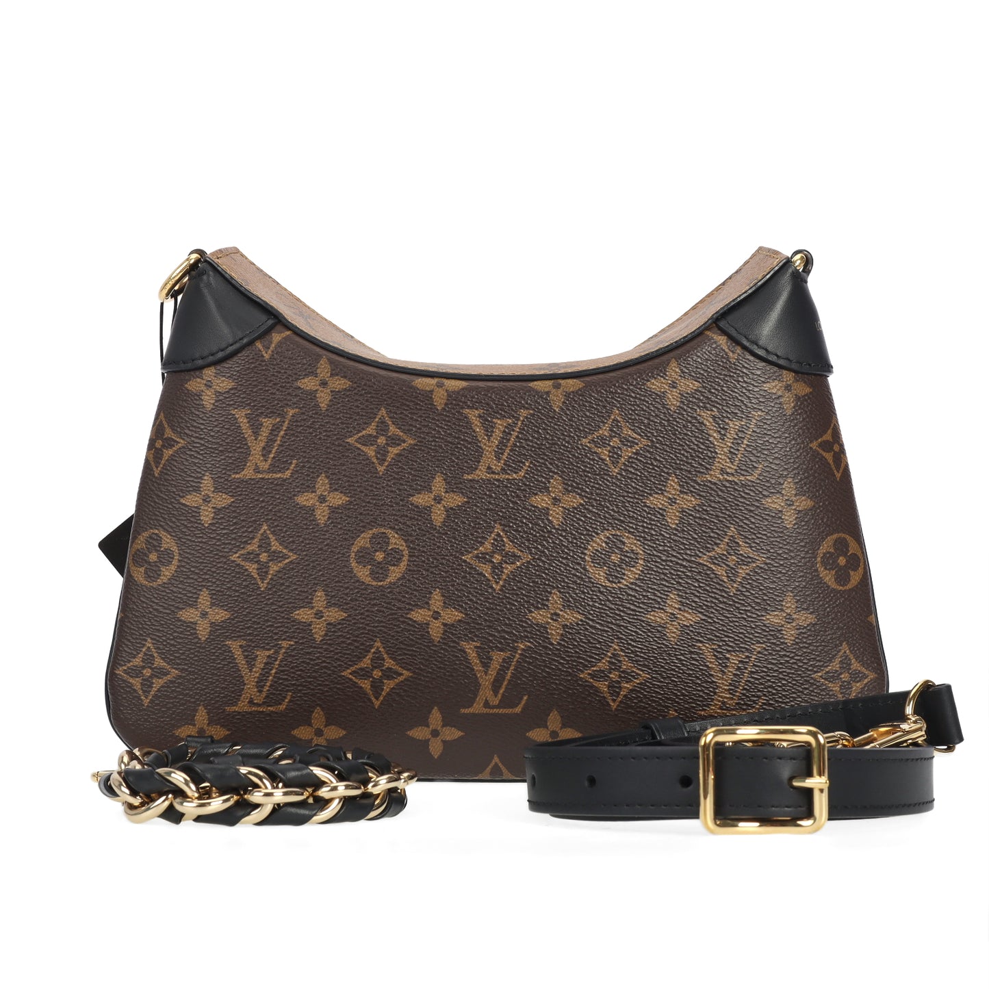 Pre-Owned Louis Vuitton Monogram Twinny Brown Monogram Coated Canvas Calfskin Leather Shoulder Bag 99304558