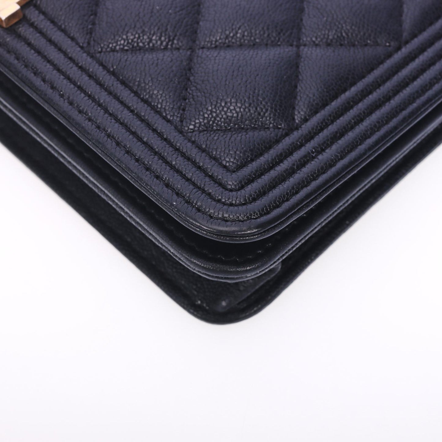 Pre-owned Chanel leboy caviar woc 40470832