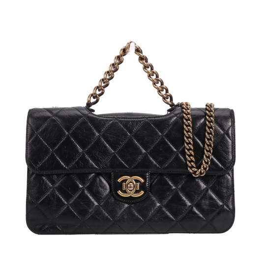 Pre-owned CHANEL Leather Shoulder bags Black Calfskin Shoulder Bag 59576682