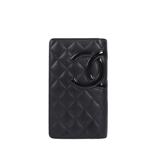 Pre-owned CHANEL Calfskin Wallet Cambon Black 78934620