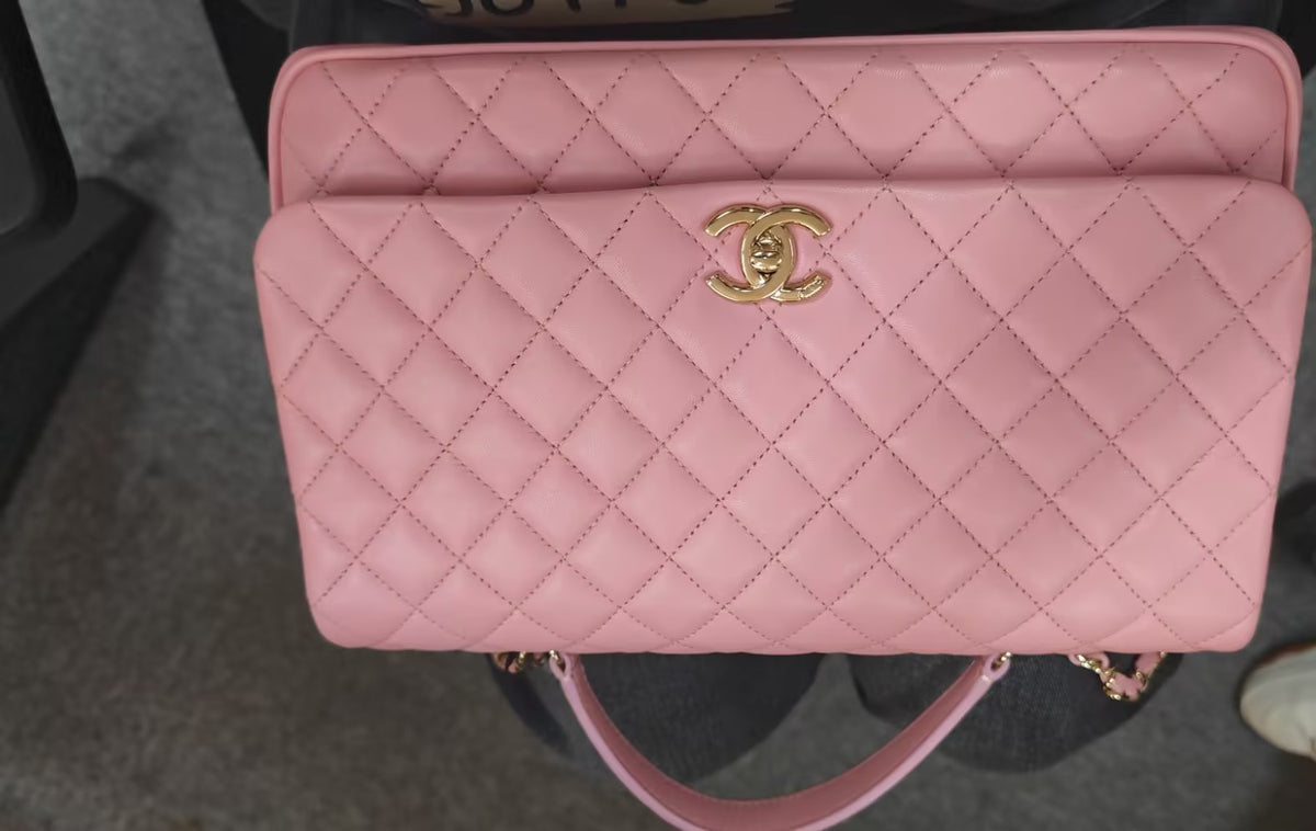 Pre-owned Chanel Pink Top handle  Should Bag 98788350