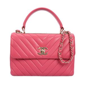 Pre-owned CHANEL Calfskin Shoulder Bags Pink 71012835 ysl hz